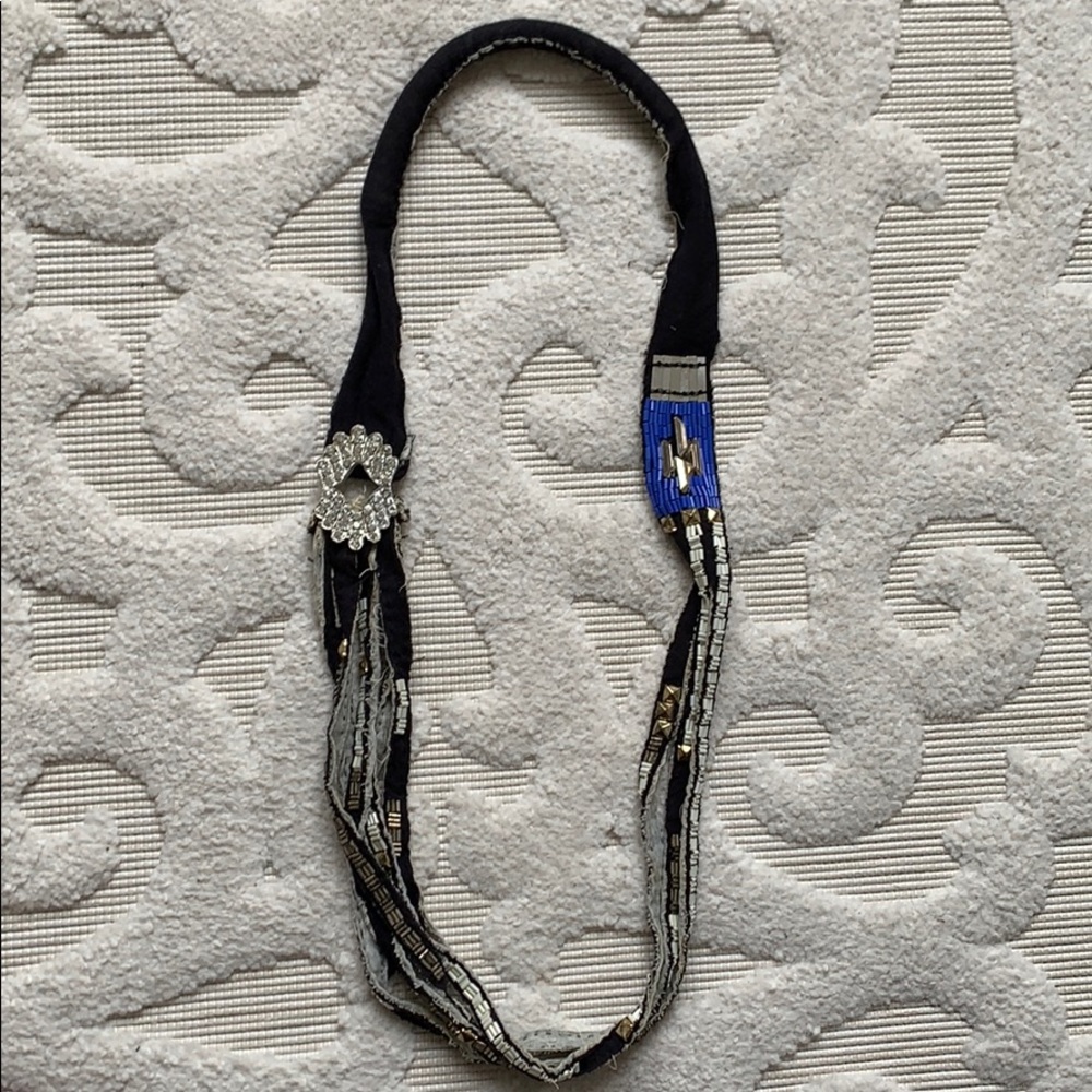 $5 CLEAROUT!!! Juicy couture material fabric necklace handmade